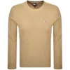 Tommy Jeans Light Knit Jumper Beige In Brown