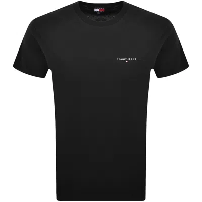Tommy Jeans Lindear Chest T Shirt Black