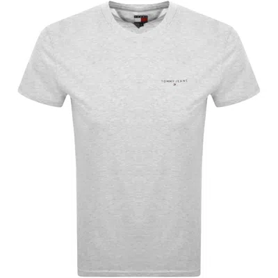 Tommy Jeans Lindear Chest T Shirt Grey In Gray