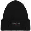 Tommy Jeans Linear Beanie Hat Black In Black