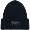 Tommy Jeans Linear Beanie Hat Navy In Blue