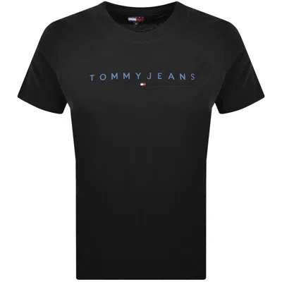 Tommy Jeans Linear Logo T Shirt Black