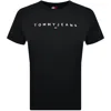 TOMMY JEANS TOMMY JEANS LINEAR LOGO T SHIRT BLACK