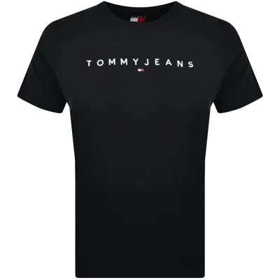 Tommy Jeans Linear Logo T Shirt Black