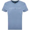 Tommy Jeans Linear Logo T Shirt Blue