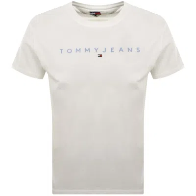 Tommy Jeans Linear Logo T Shirt White