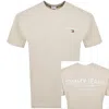 TOMMY JEANS TOMMY JEANS LINEAR PRINT T SHIRT CREAM