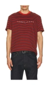 Tommy Jeans Linear Stripe Tee In Red