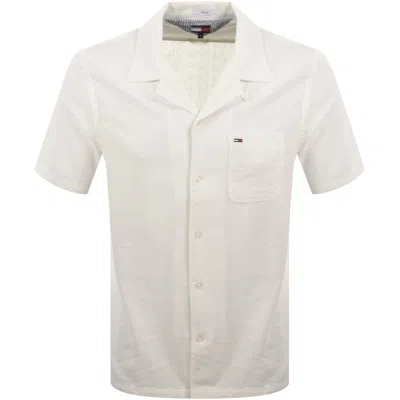 Tommy Jeans Linen Blend Shirt White