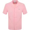 TOMMY JEANS TOMMY JEANS LINEN SHORT SLEEVE SHIRT PINK