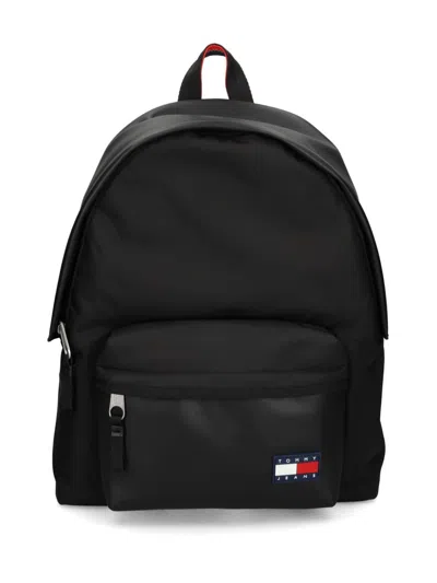 Tommy Jeans Logo Backpack In Black