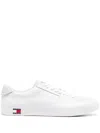 Tommy Jeans Logo-detail Low-top Leather Sneakers In 白色