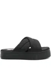 Tommy Jeans Flatform Sandals In 黑色