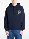 Tommy Jeans Signature Logo Hoodie Navy In Blue