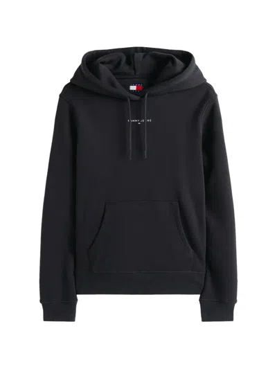 Tommy Jeans Logo Hoodie In Black