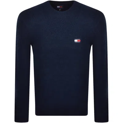 Tommy Jeans Logo Knit Jumper Navy