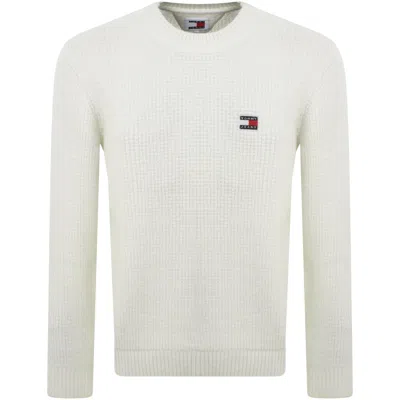 Tommy Jeans Logo Knit Jumper White