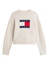 Tommy Jeans Logo-motif Sweater In Neutral