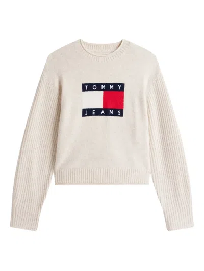 TOMMY JEANS LOGO-MOTIF SWEATER