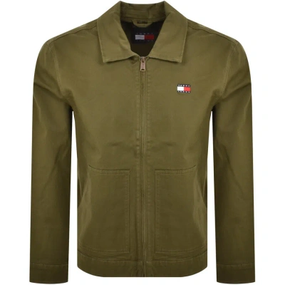 Tommy Jeans Logo Overshirt Green