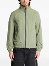 Tommy Jeans Logo-patch Bomber Jacket In Green