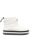 Tommy Jeans Padded Flat Boot In White