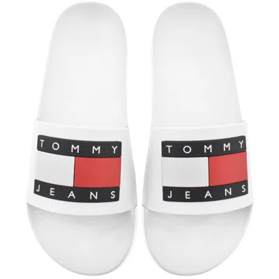Tommy Jeans Logo Pool Sliders White