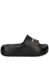 Tommy Jeans Logo-print Slides In Black