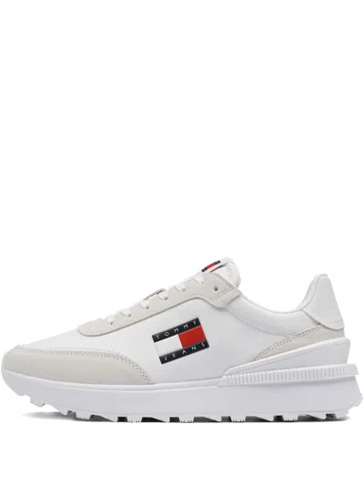 Tommy Jeans Logo-print Sneakers In White