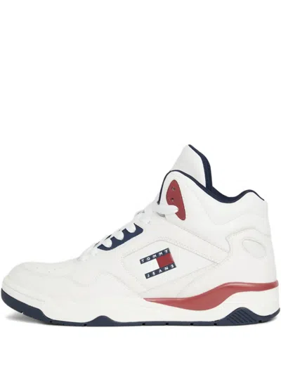 Tommy Jeans Logo-print Sneakers In White