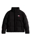 Tommy Jeans Logo Puffer Jacket In Black