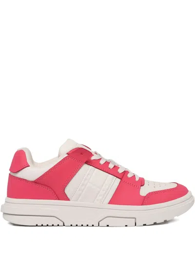 Tommy Jeans Logo Sneakers In Pink