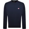 Tommy Jeans Logo Sweatshirt Navy In Blue