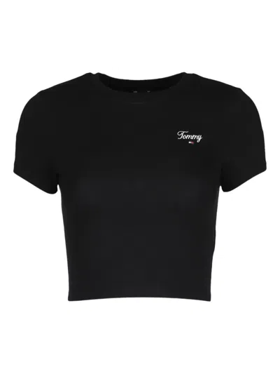 Tommy Jeans Logo T-shirt In Black