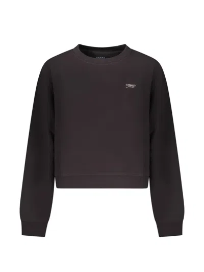 Tommy Jeans Logo-detail Sweatshirt In Black