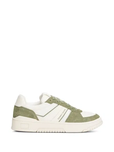 Tommy Jeans Logo-lettering Sneakers In Neutral