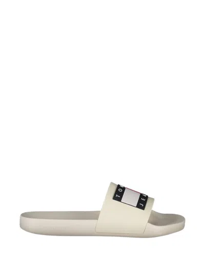Tommy Jeans Logo-patch Slides In White