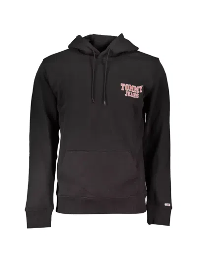 Tommy Jeans Logo-print Cotton Hoodie In Black