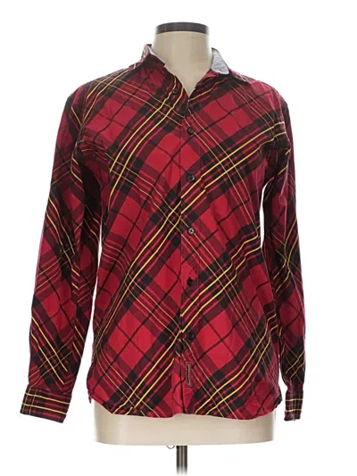 Pre-owned Tommy Jeans Long Sleeve Button Down Shirt In Red