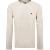 TOMMY JEANS TOMMY JEANS LONG SLEEVE T SHIRT BEIGE