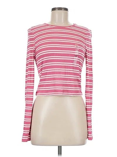 Pre-owned Tommy Jeans Long Sleeve T-shirt In Pink