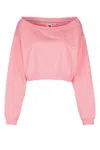 Tommy Jeans Off-shoulder Maglia Knitwear In Pink