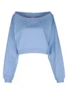 Tommy Jeans Off-shoulder Maglia Knitwear In Blue