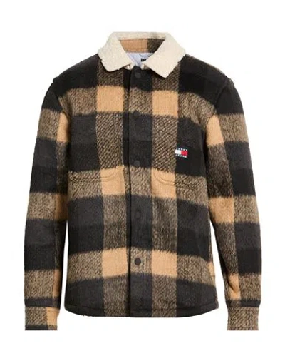 Tommy Jeans Man Jacket Brown Size S Polyester