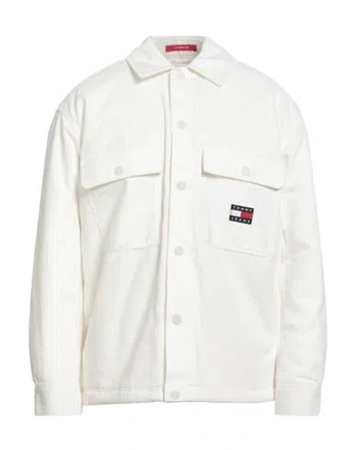 Tommy Jeans Man Jacket White Size L Cotton