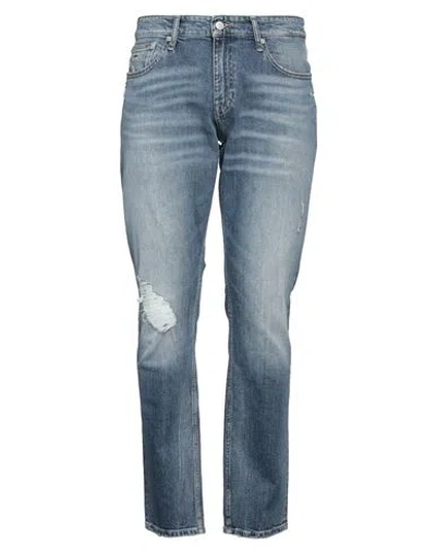 Tommy Jeans Man Jeans Blue Size 34w-32l Cotton, Recycled Cotton, Ecocosy
