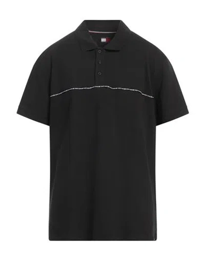 Tommy Jeans Man Polo Shirt Black Size Xl Cotton