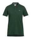 Tommy Jeans Man Polo Shirt Green Size L Cotton