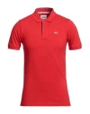Tommy Jeans Man Polo Shirt Red Size S Cotton