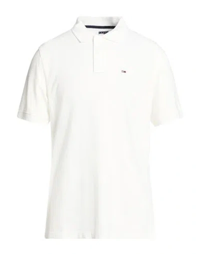 Tommy Jeans Man Polo Shirt White Size L Cotton
